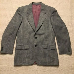 Givenchy Men’s Blue Herringbone Sport Coat Jacket